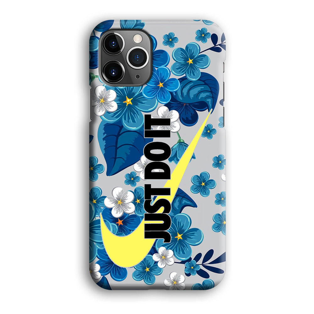 Nike Blue Flowers Just Do It iPhone 12 Pro Case