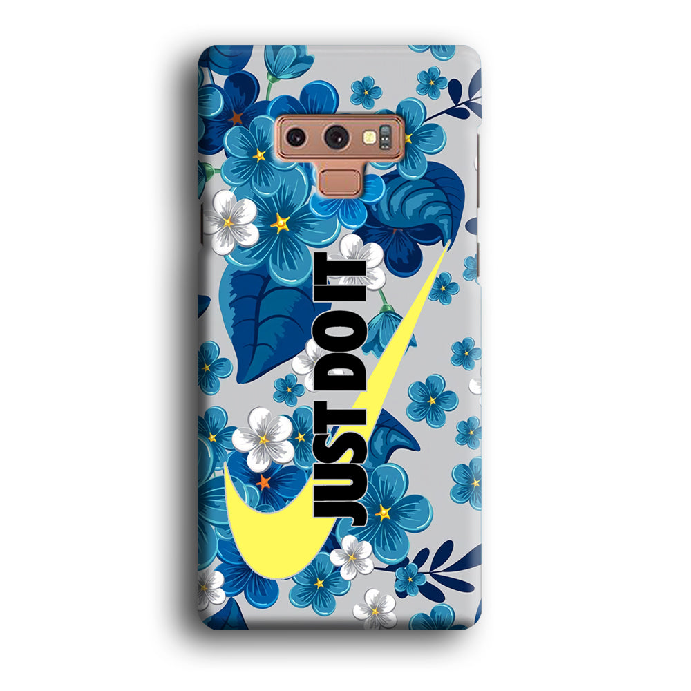 Nike Blue Flowers Just Do It Samsung Galaxy Note 9 Case