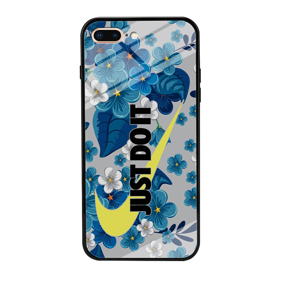 Nike Blue Flowers Just Do It iPhone 8 Plus Case