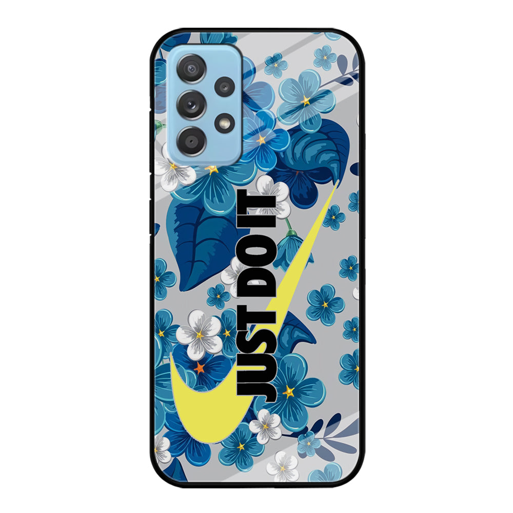 Nike Blue Flowers Just Do It Samsung Galaxy A52 Case