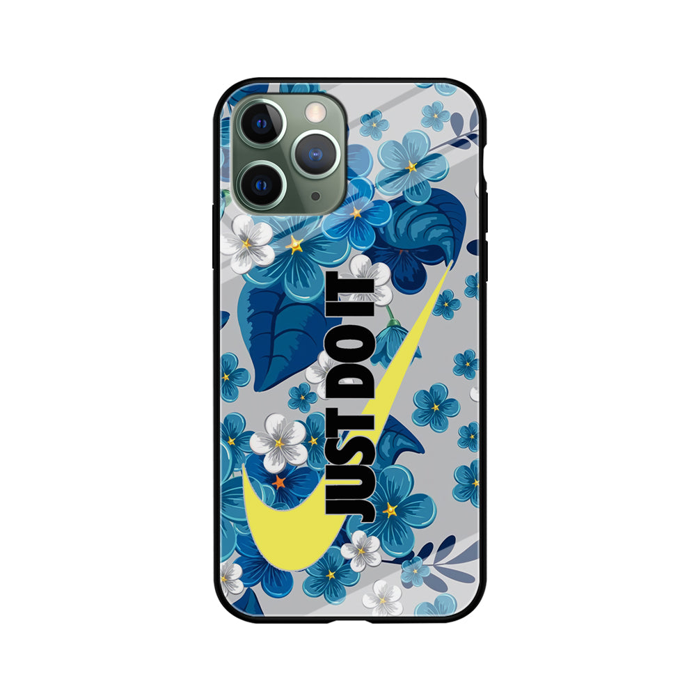 Nike Blue Flowers Just Do It iPhone 11 Pro Case