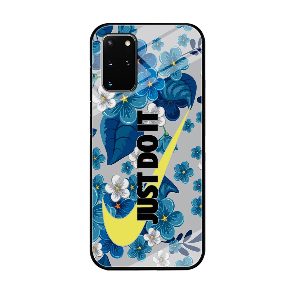 Nike Blue Flowers Just Do It Samsung Galaxy S20 Plus Case