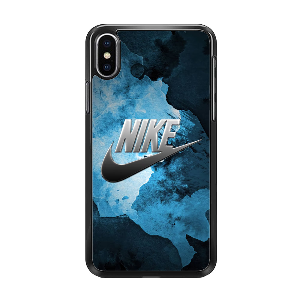 Nike Blue Marble Symbol iPhone X Case