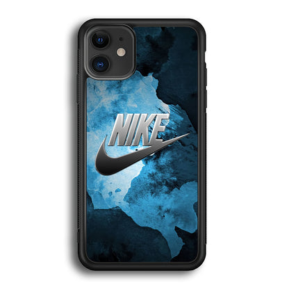 Nike Blue Marble Symbol iPhone 12 Case