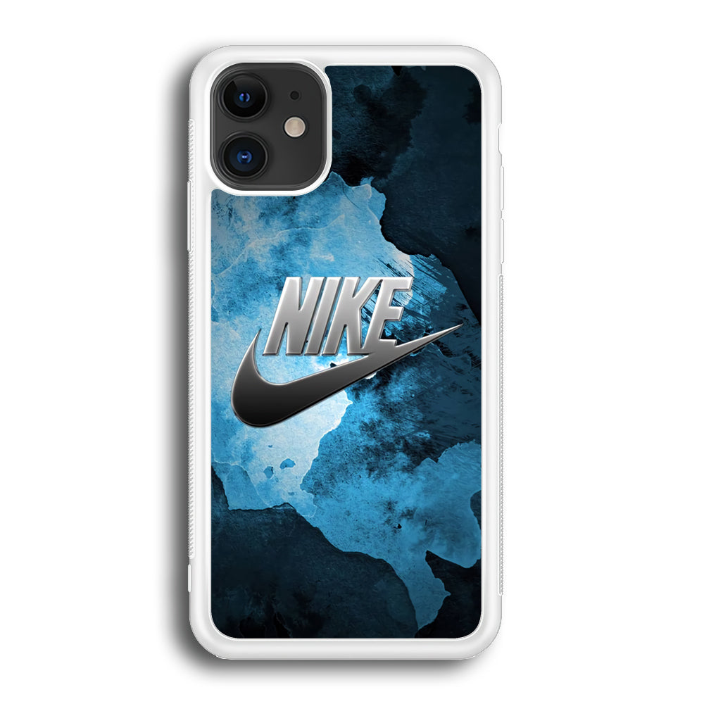 Nike Blue Marble Symbol iPhone 12 Case