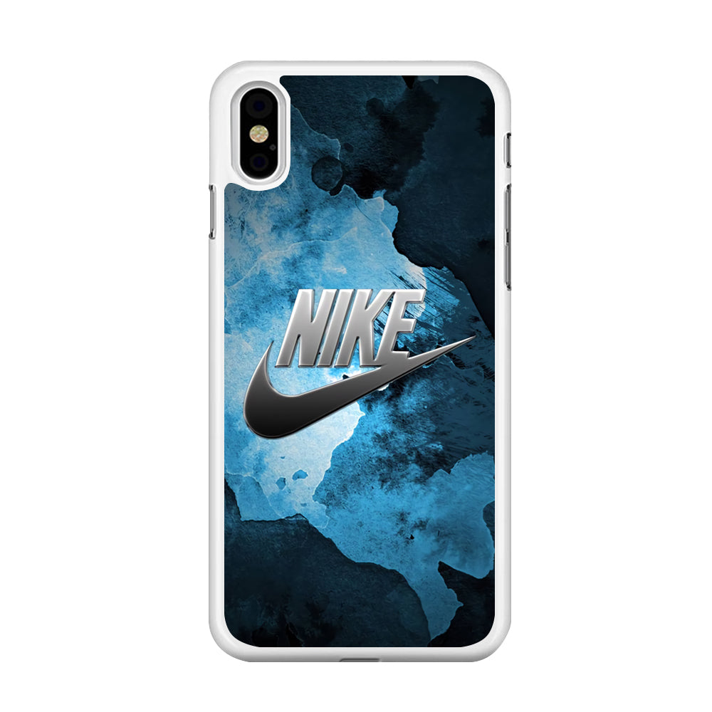 Nike Blue Marble Symbol iPhone X Case