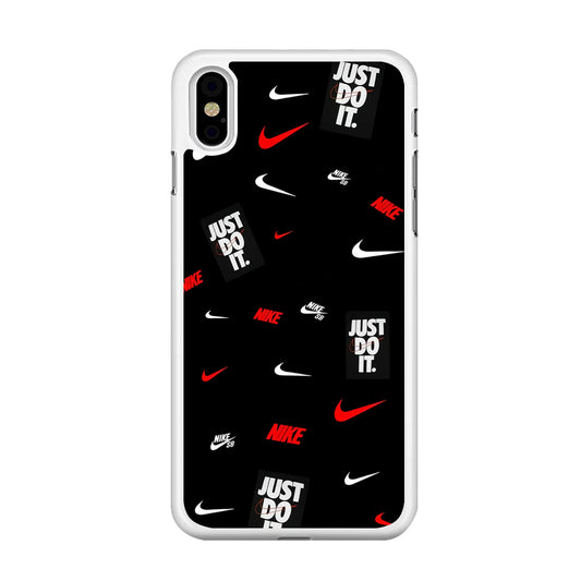 Nike Collage Of Emblem Icon iPhone X Case