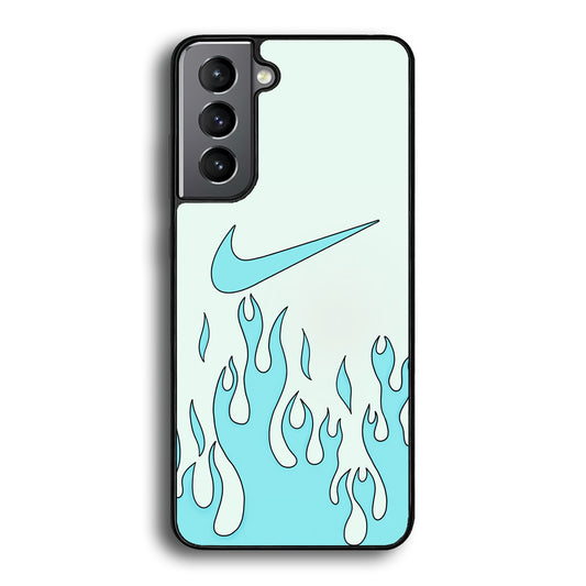 Nike Logo Fire Blue Samsung Galaxy S21 Plus Case