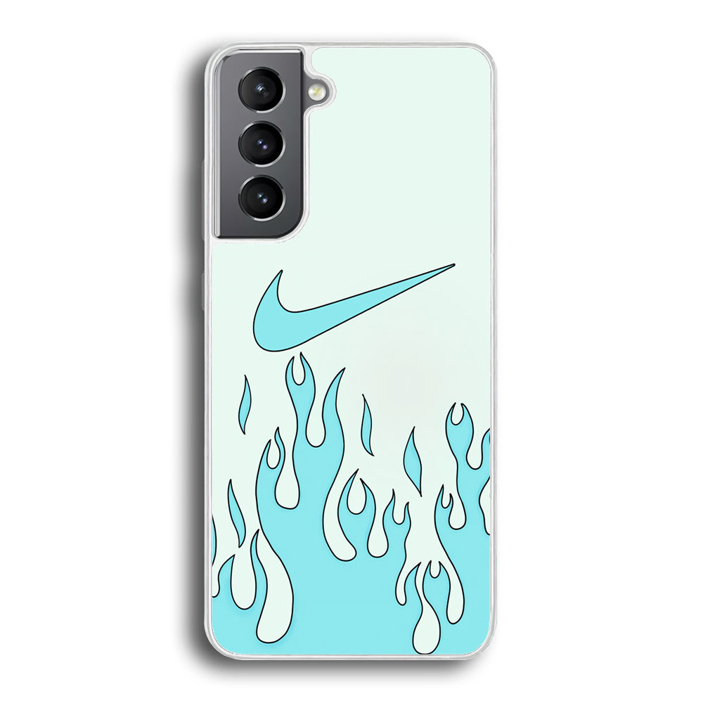 Nike Logo Fire Blue Samsung Galaxy S21 Plus Case