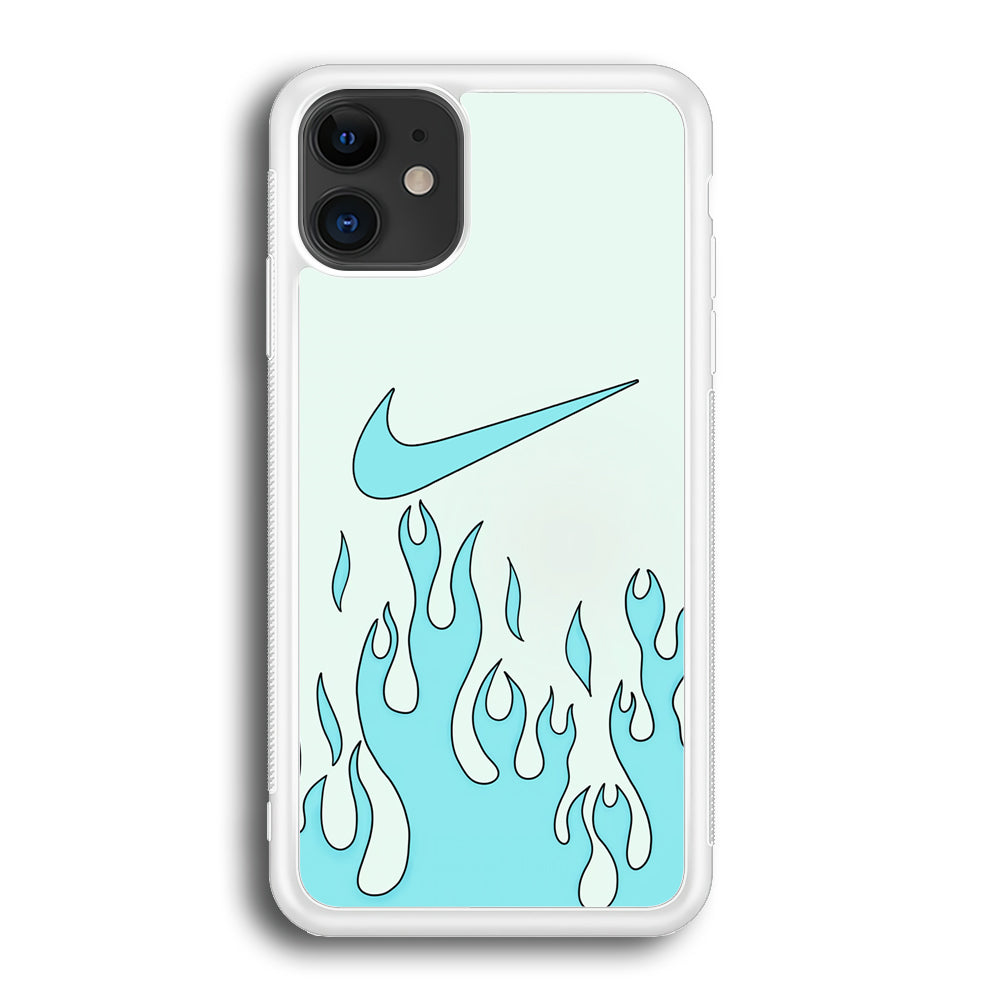 Nike Logo Fire Blue iPhone 12 Case