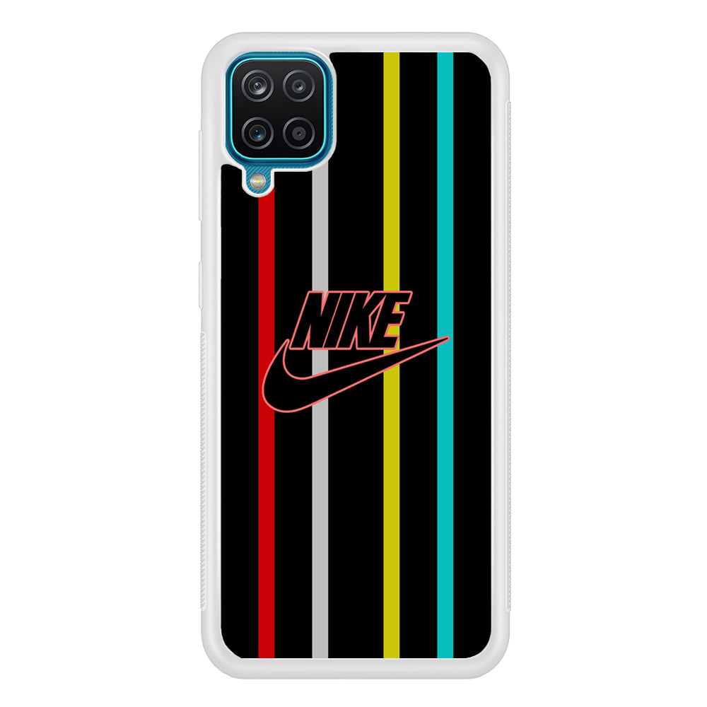 Nike Stripe Four Colour Samsung Galaxy A12 Case