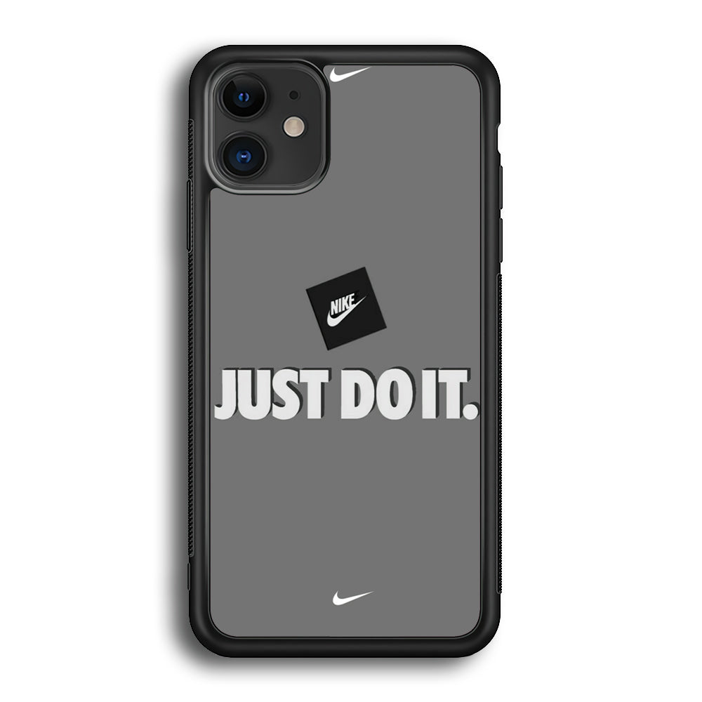 Nike Word Grey iPhone 12 Case