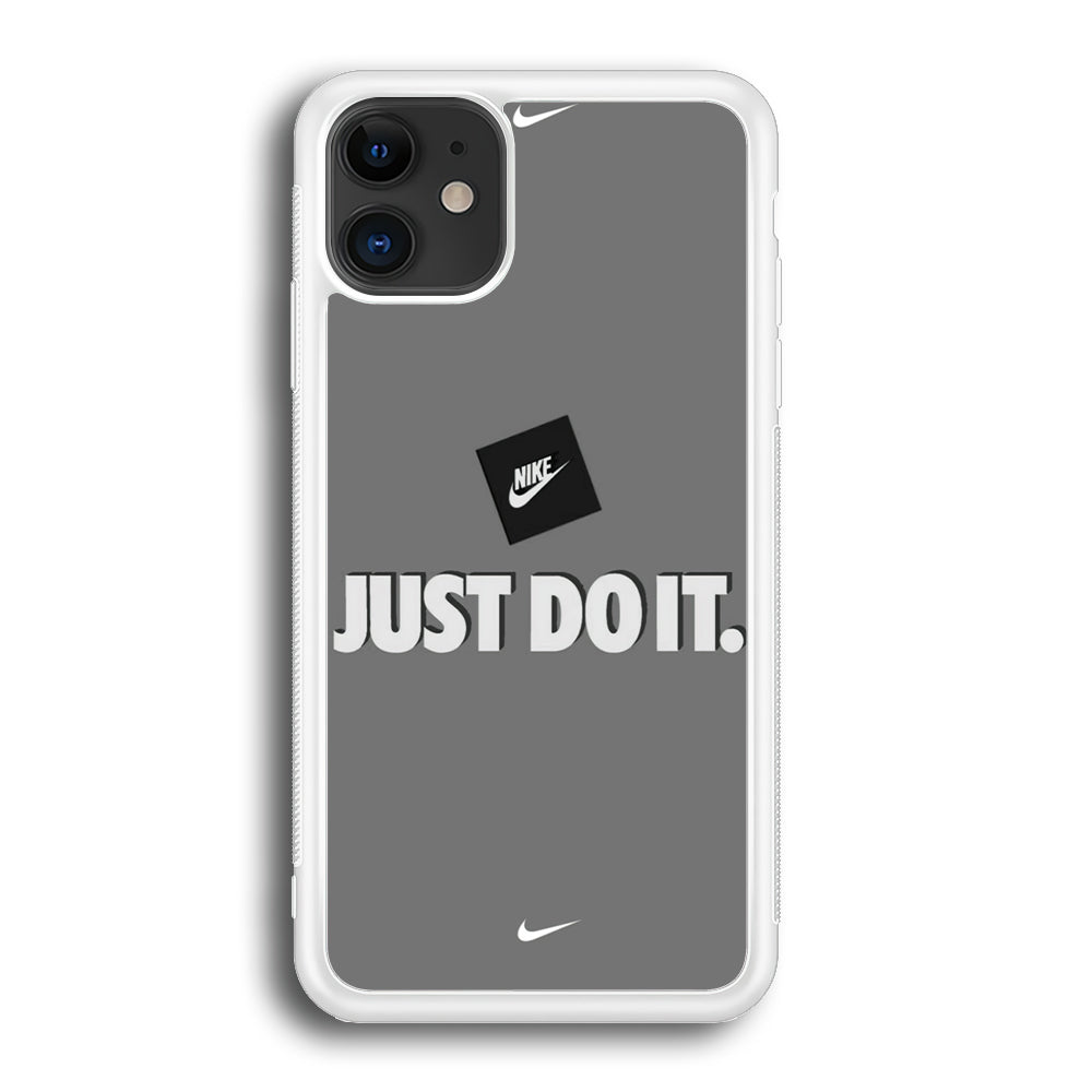 Nike Word Grey iPhone 12 Case