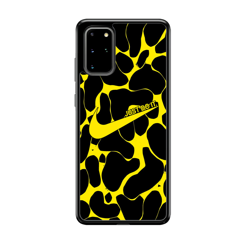 Nike Yellow Pattern Just Do It Samsung Galaxy S20 Plus Case