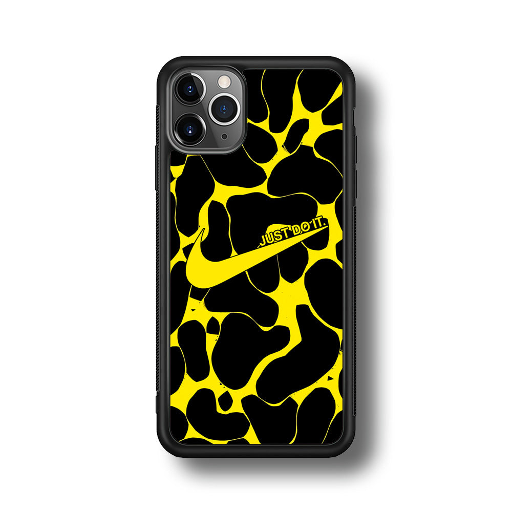 Nike Yellow Pattern Just Do It iPhone 11 Pro Max Case