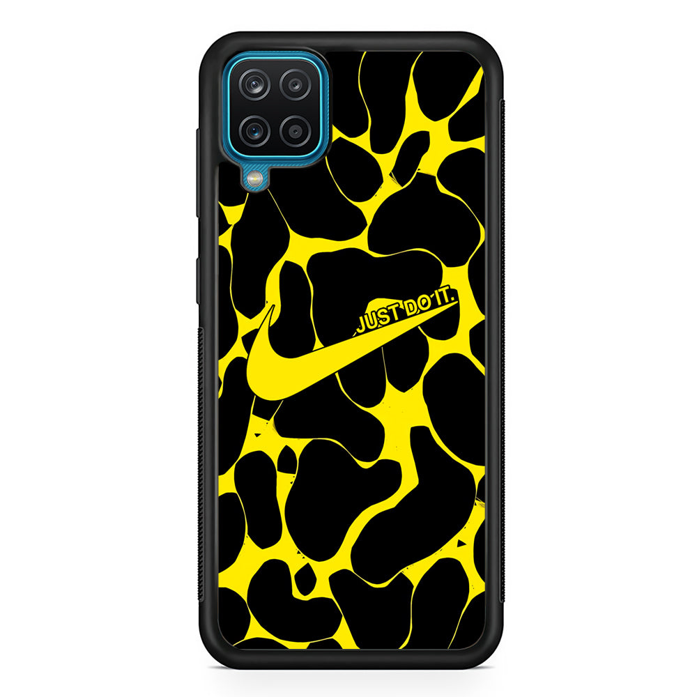 Nike Yellow Pattern Just Do It Samsung Galaxy A12 Case