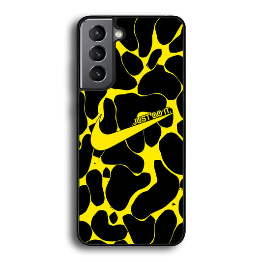 Nike Yellow Pattern Just Do It Samsung Galaxy S21 Plus Case