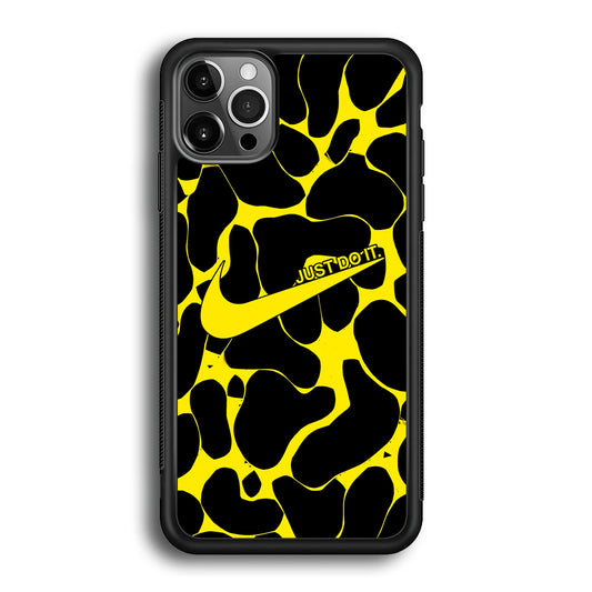 Nike Yellow Pattern Just Do It iPhone 12 Pro Case