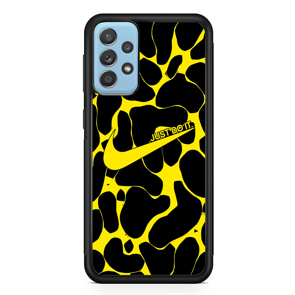 Nike Yellow Pattern Just Do It Samsung Galaxy A52 Case