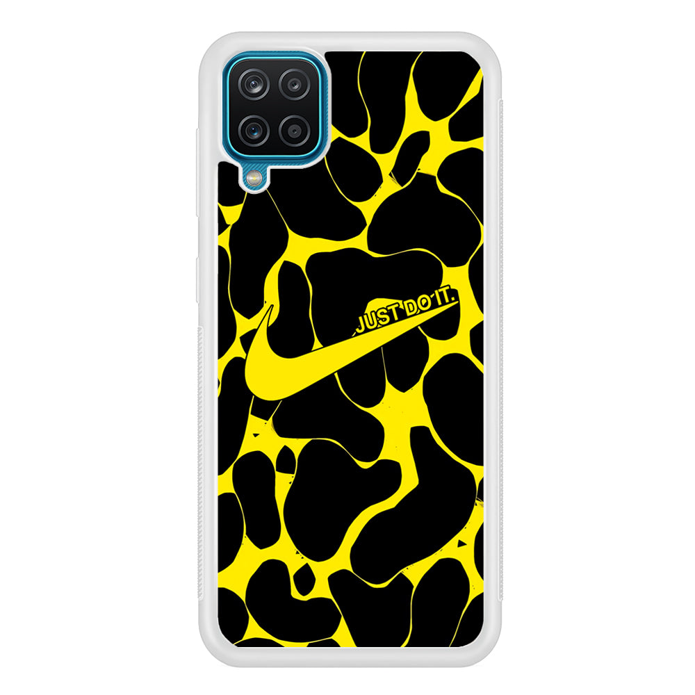 Nike Yellow Pattern Just Do It Samsung Galaxy A12 Case