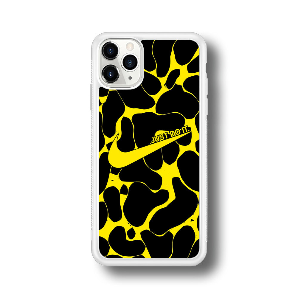 Nike Yellow Pattern Just Do It iPhone 11 Pro Max Case