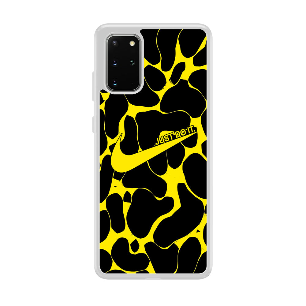 Nike Yellow Pattern Just Do It Samsung Galaxy S20 Plus Case