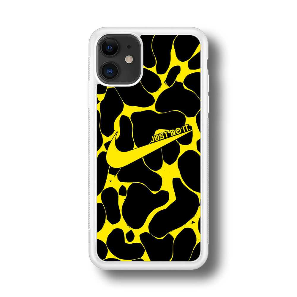 Nike Yellow Pattern Just Do It iPhone 11 Case