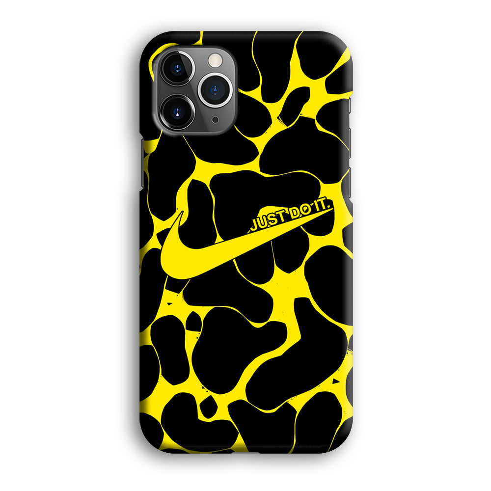 Nike Yellow Pattern Just Do It iPhone 12 Pro Case