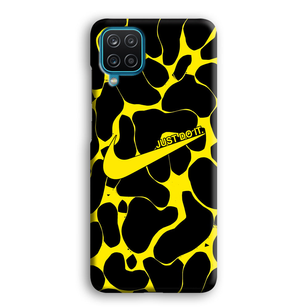 Nike Yellow Pattern Just Do It Samsung Galaxy A12 Case