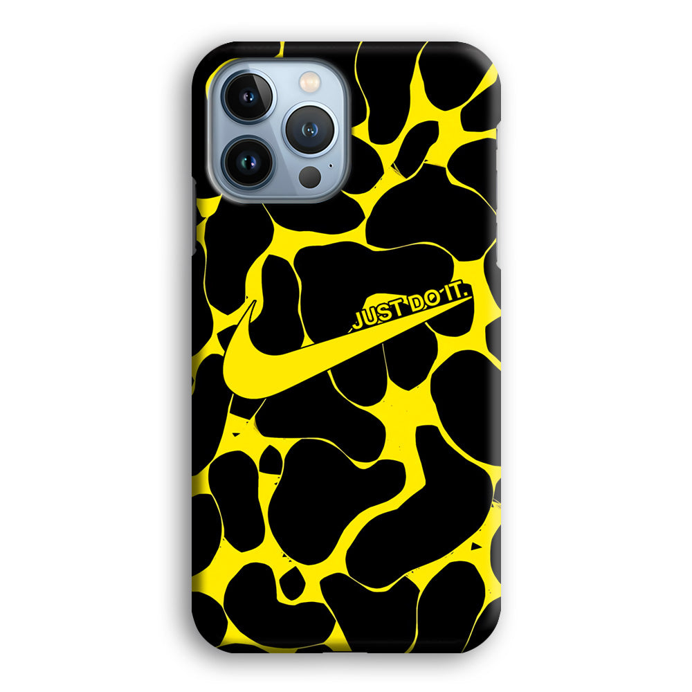 Nike Yellow Pattern Just Do It iPhone 13 Pro Max Case