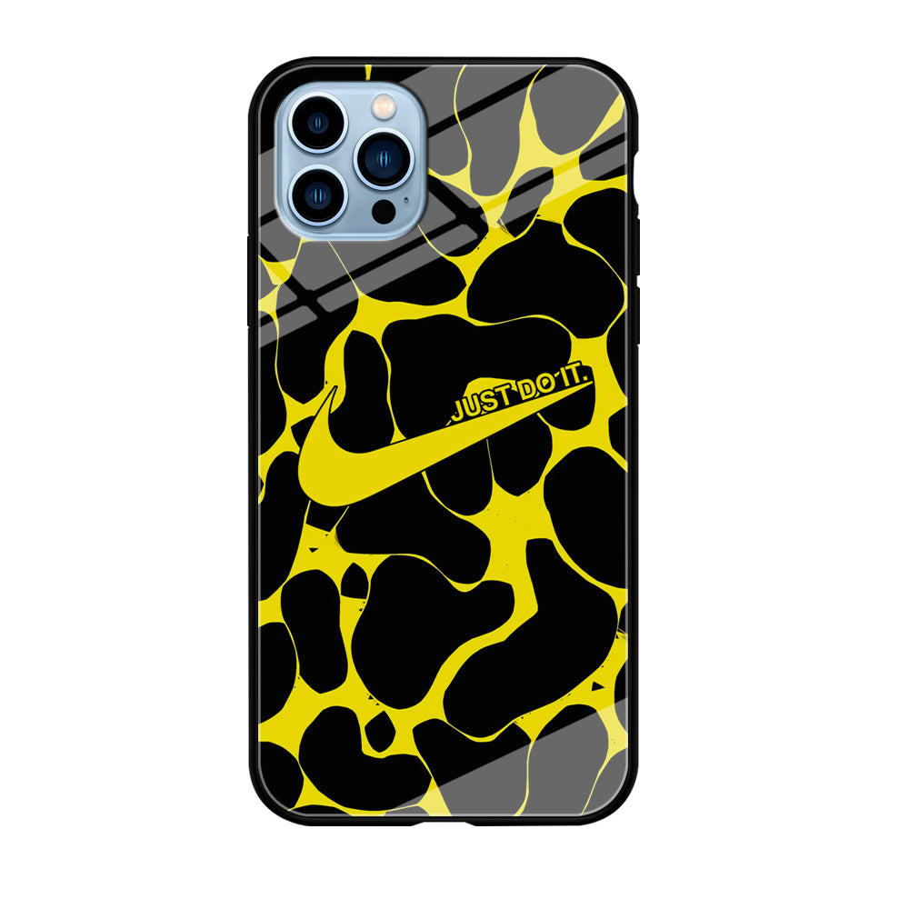 Nike Yellow Pattern Just Do It iPhone 12 Pro Case