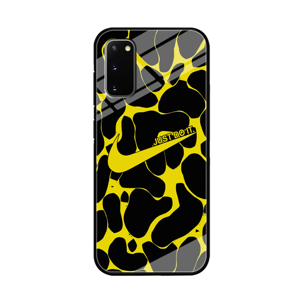 Nike Yellow Pattern Just Do It Samsung Galaxy S20 Case