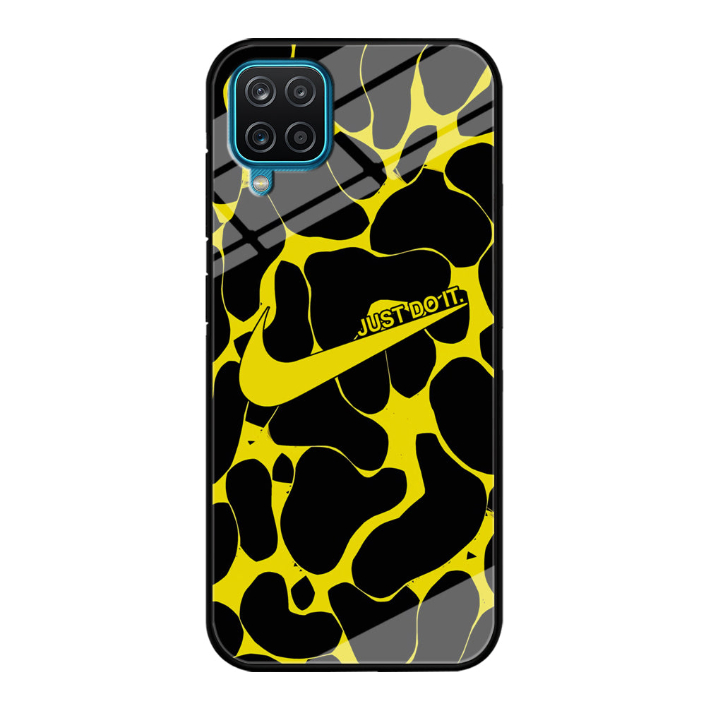 Nike Yellow Pattern Just Do It Samsung Galaxy A12 Case