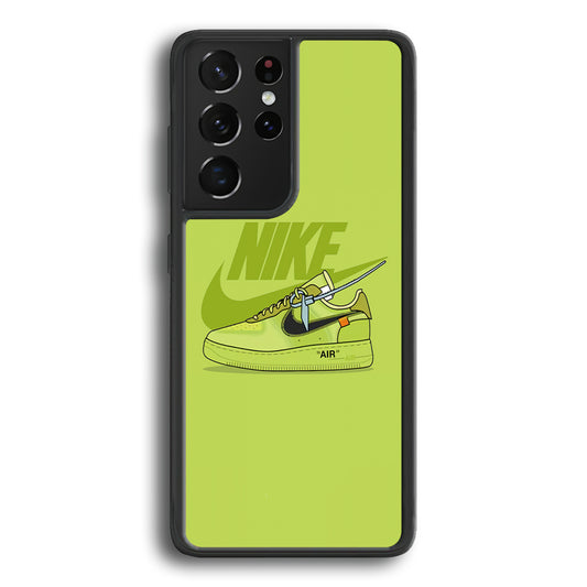 Nike Air Lime Green Samsung Galaxy S21 Ultra Case - Ezzystore