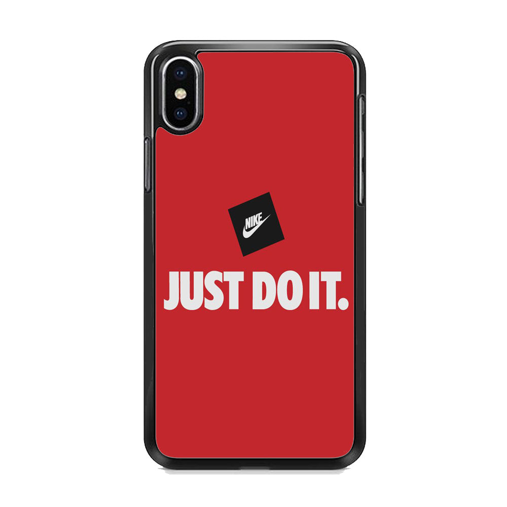 Nike Just do It Candy Red iPhone Xs Case