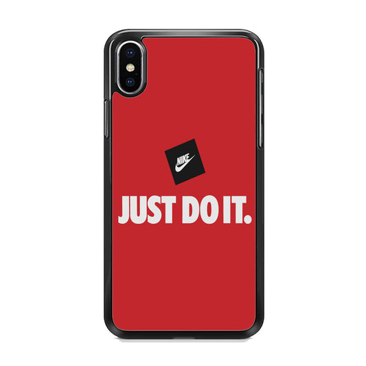 Nike Just do It Candy Red iPhone Xs Case