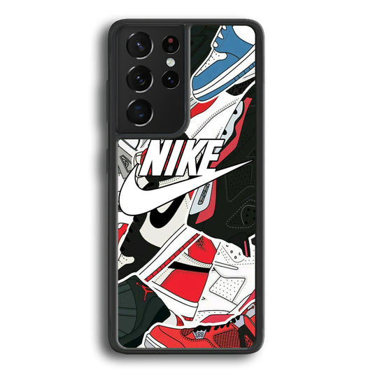 Nike Logo Shoes Samsung Galaxy S21 Ultra Case