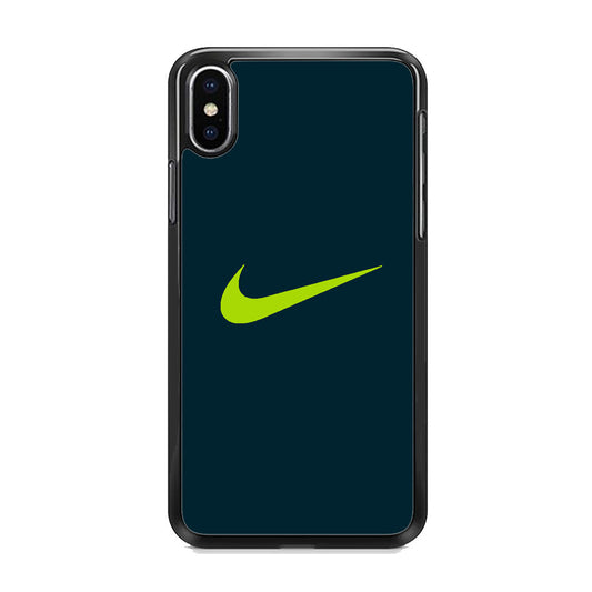 Nike Navy Green iPhone Xs Case