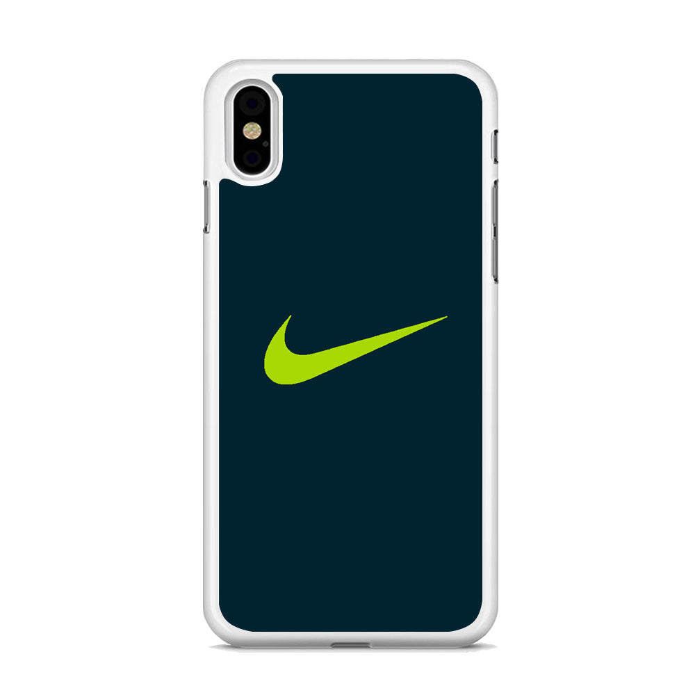 Nike Navy Green iPhone Xs Case