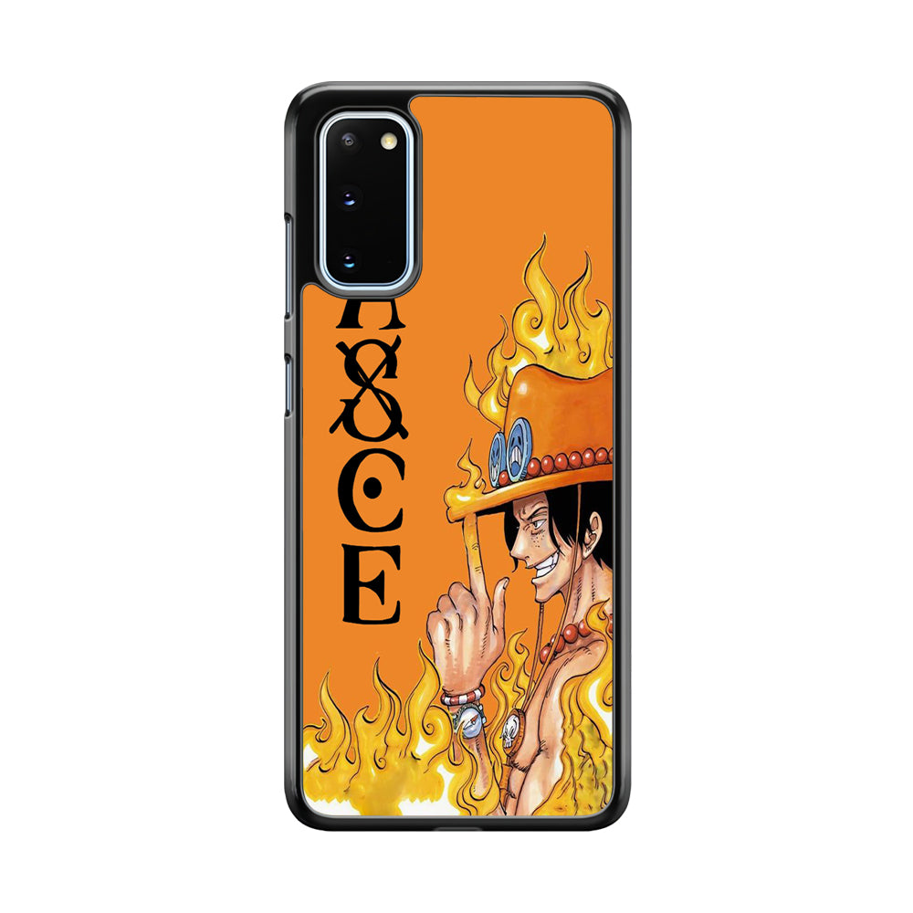 One Piece Ace Orange Tatto Samsung Galaxy S20 Case