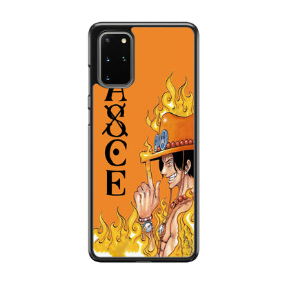 One Piece Ace Orange Tatto Samsung Galaxy S20 Plus Case