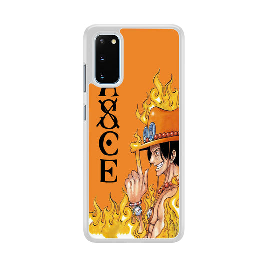 One Piece Ace Orange Tatto Samsung Galaxy S20 Case