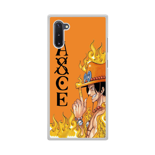 One Piece Ace Orange Tatto Samsung Galaxy Note 10 Case