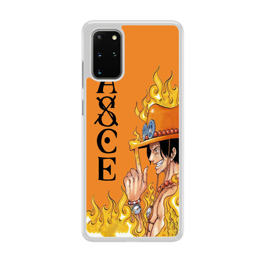 One Piece Ace Orange Tatto Samsung Galaxy S20 Plus Case