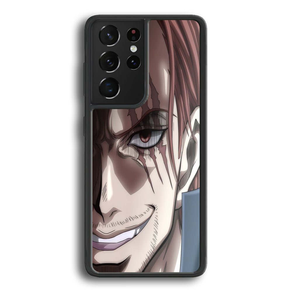 One Piece Shanks Close Up Face Samsung Galaxy S21 Ultra Case