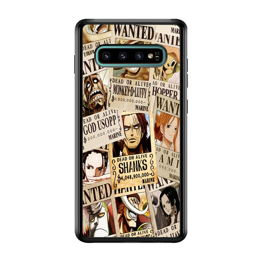One Piece Wanted Poster Samsung Galaxy S10 Plus Case