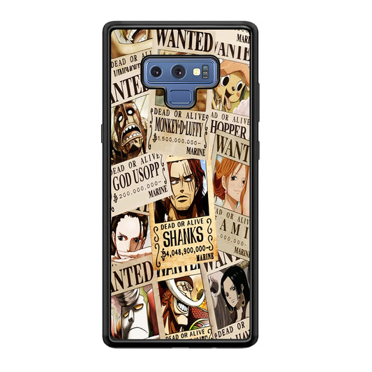 One Piece Wanted Poster Samsung Galaxy Note 9 Case