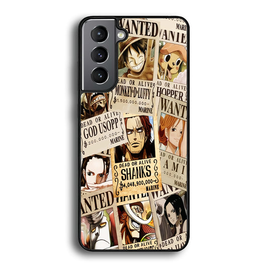 One Piece Wanted Poster Samsung Galaxy S21 Plus Case
