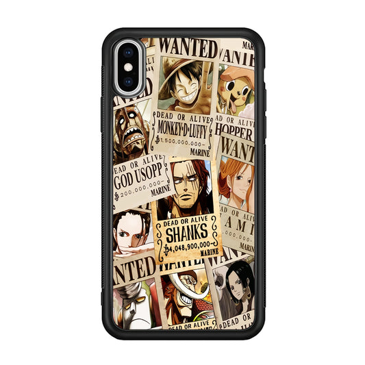 One Piece Wanted Poster iPhone X Case