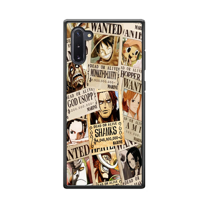 One Piece Wanted Poster Samsung Galaxy Note 10 Case